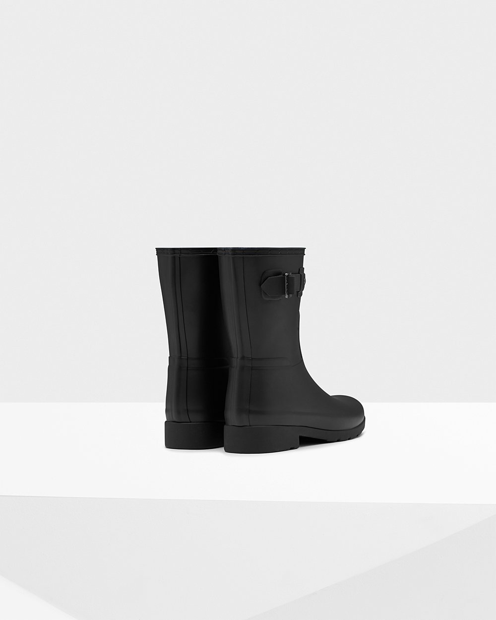 Womens Hunter Refined Slim Fit - Short Rain Boots Black - 5410-CPJEW